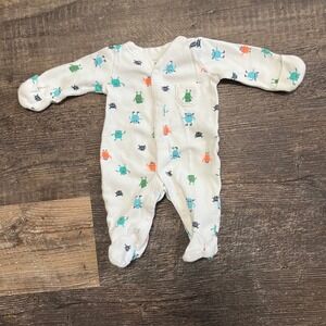 Carter's‎ Monster Print Footed Pajamas One Piece Preemie